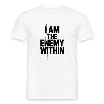 I Am The Enemy Within - Men's T-Shirt - white - Front - AI Model Male 178 dark (178cm)