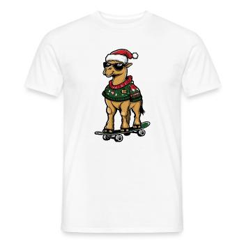 Kamel Weihnachten Lustig - Männer T-Shirt - Weiß - Vorne - AI Model Male 178 dark (178cm)