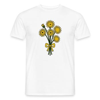 gelber Blumenstrauß - Männer T-Shirt - Weiß - Vorne - AI Model Male 178 dark (178cm)