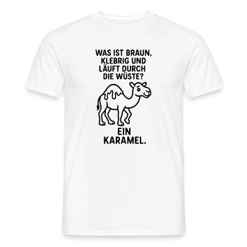 karamel karamell kamel wüste kinder witz - Männer T-Shirt - Weiß - Vorne - AI Model Male 178 dark (178cm)