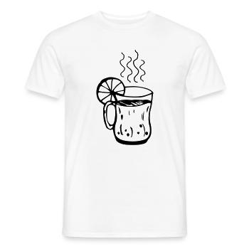 Mulled wine cup Christmas - Men's T-Shirt - white - Front - AI Model Male 178 dark (178cm)