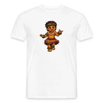 Hula-Tänzer Hawaii-Stil - Männer T-Shirt - Weiß - Vorne - AI Model Male 178 dark (178cm)