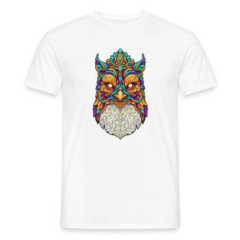 Déguisement de hibou de carnaval Animal mythique de carnaval - T-shirt homme - blanc - Devant - AI Model Male 178 dark (178cm)