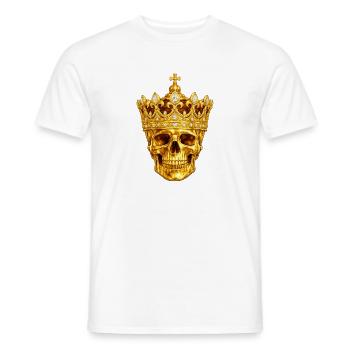 Goldener Totenkopf Krone - Männer T-Shirt - Weiß - Vorne - AI Model Male 178 dark (178cm)