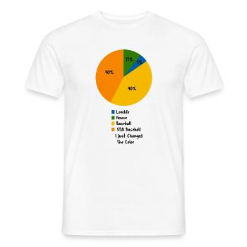 Carte circulaire amusante de baseball : conception prioritaire de loisir - T-shirt homme - blanc - Devant - AI Model Male 178 dark (178cm)