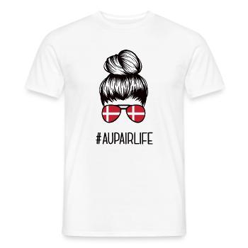 Dänemark Au Pair Work & Travel Auslandsjahr Aupair - Männer T-Shirt - Weiß - Vorne - AI Model Male 178 dark (178cm)