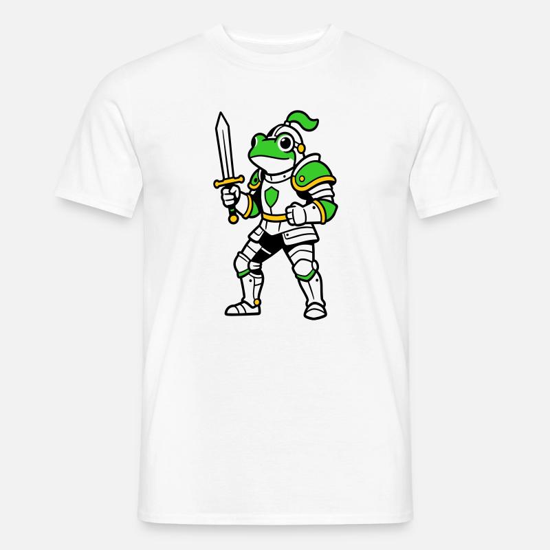 Froschritter - Männer T-Shirt - Weiß