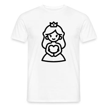 princesse - T-shirt homme - blanc - Devant - AI Model Male 178 dark (178cm)