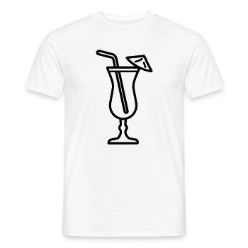 cocktail - Men's T-Shirt - white - Front - AI Model Male 178 dark (178cm)