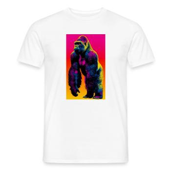 gorilla - Men's T-Shirt - white - Front - AI Model Male 178 dark (178cm)