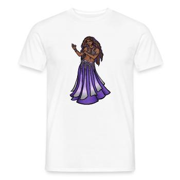 Mystic Purple Bauchtanzkleidung - Männer T-Shirt - Weiß - Vorne - AI Model Male 178 dark (178cm)