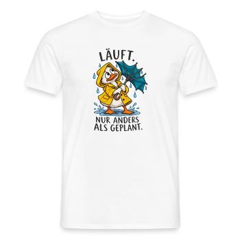 Lustige Ente – Anders als geplant - Männer T-Shirt - Weiß - Vorne - AI Model Male 178 dark (178cm)
