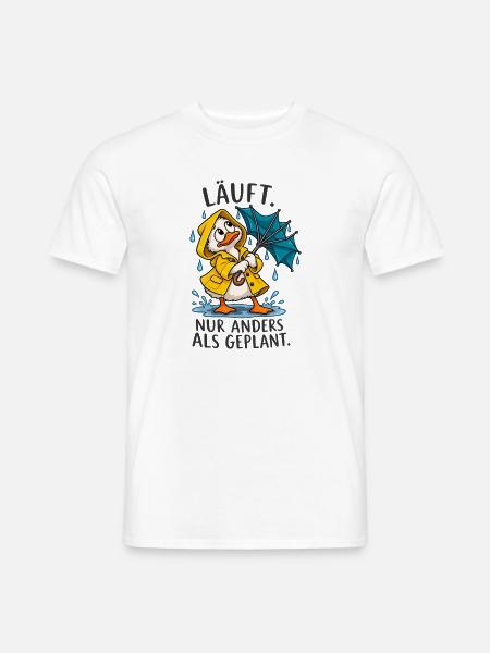 Lustige Ente – Anders als geplant - Männer T-Shirt - Weiß