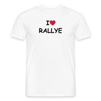 I love/heart Rallye - Männer T-Shirt - Weiß - Vorne - AI Model Male 178 dark (178cm)
