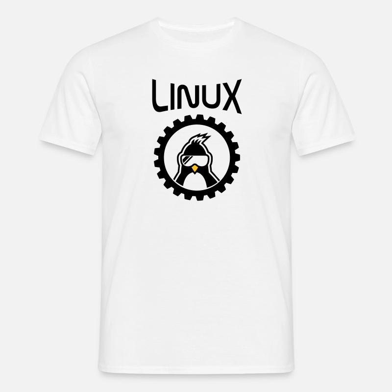 roue linux - T-shirt Homme - blanc