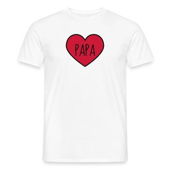 Papa Fête des Pères Naissance Bébé Anniversaire - T-shirt homme - blanc - Devant - AI Model Male 178 dark (178cm)