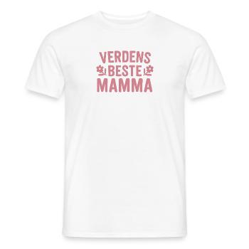 World's Best Mom Heart Design - Men's T-Shirt - white - Front - AI Model Male 178 dark (178cm)