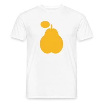 pear - Men's T-Shirt - white - Front - AI Model Male 178 dark (178cm)