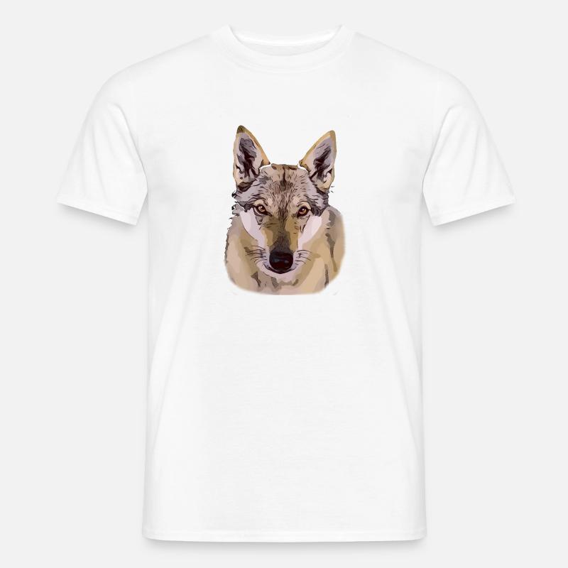 Tschechoslowakischer Wolfhund Comic Style - Männer T-Shirt - Weiß
