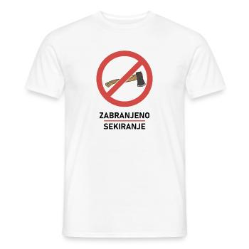 Zabranjeno sekiranje Yougoslavie Jugo Tito SFRJ - T-shirt homme - blanc - Devant - AI Model Male 178 dark (178cm)