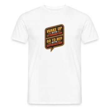 Aufwachen mit dem Determination Design - Männer T-Shirt - Weiß - Vorne - AI Model Male 178 dark (178cm)