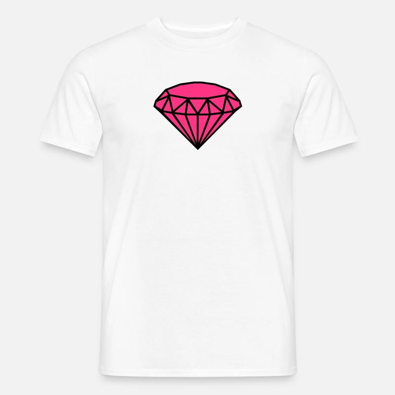 Diamant - Männer T-Shirt - Weiß