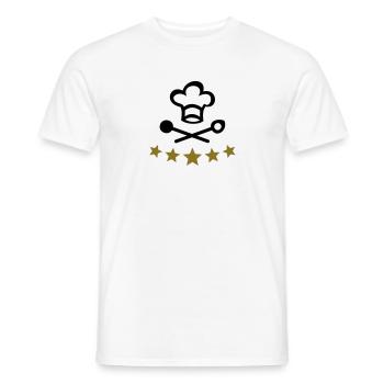 Pirate toque Chef cuisinier - T-shirt homme - blanc - Devant - AI Model Male 178 dark (178cm)