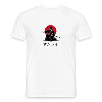 Japan Samurai - Men's T-Shirt - white - Front - AI Model Male 178 dark (178cm)