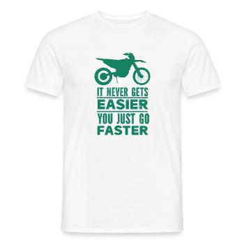 Moto Motocross Vélo de course Sport automobile - T-shirt homme - blanc - Devant - AI Model Male 178 dark (178cm)