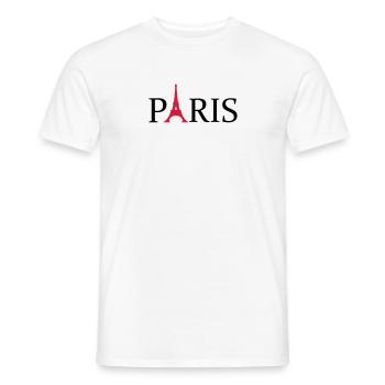 Paris - Männer T-Shirt - Weiß - Vorne - AI Model Male 178 dark (178cm)