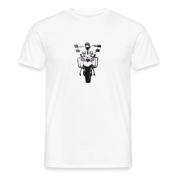 Mod Scooter - T-shirt homme - blanc - Devant - AI Model Male 178 dark (178cm)