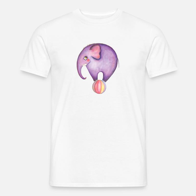 Elefant - Männer T-Shirt - Weiß