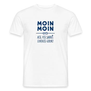 Moin Kapitän maritimer Schnack - Männer T-Shirt - Weiß - Vorne - AI Model Male 178 dark (178cm)