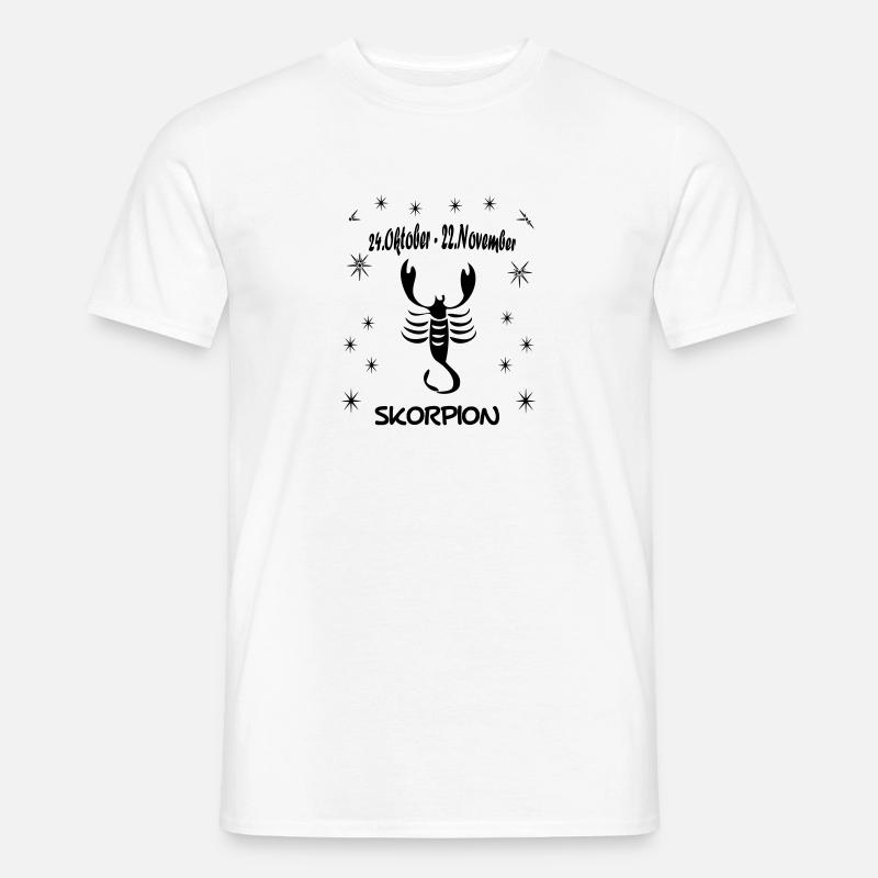 Sternzeichen Skorpion - Männer T-Shirt - Weiß