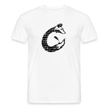 Fuchs Schrift C-Form Silhouette, schwarz - Männer T-Shirt - Weiß - Vorne - AI Model Male 178 dark (178cm)