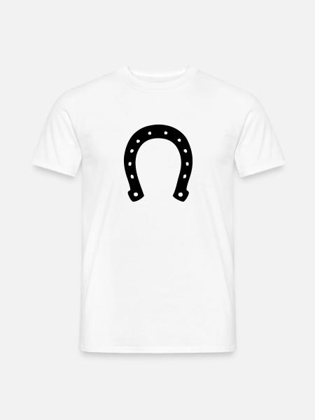 hufeisen - Männer T-Shirt - Weiß