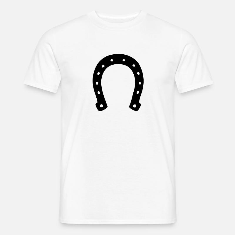 hufeisen - Männer T-Shirt - Weiß