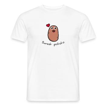 Patate douce - T-shirt homme - blanc - Devant - AI Model Male 178 dark (178cm)