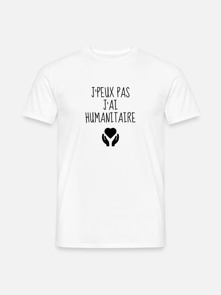 Volunteer Humanitarian Freiwilliger Bénévole - Men's T-Shirt - white