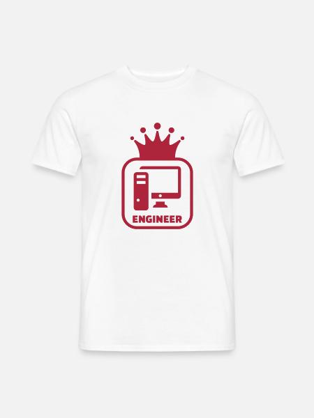 Computer / Informatiker / Aussenseiter / Ingenieur - Männer T-Shirt - Weiß