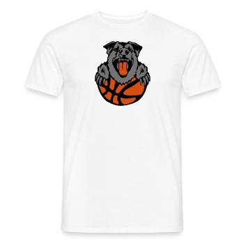 basketball club logo dog dog hund2 - Men's T-Shirt - white - Front - AI Model Male 178 dark (178cm)