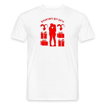 Valentine's Day Gift T-Shirt With My Love Kiss - Men's T-Shirt - white - Front - AI Model Male 178 dark (178cm)