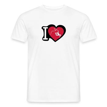 grs love coeur heart gymnastique3 - T-shirt homme - blanc - Devant - AI Model Male 178 dark (178cm)