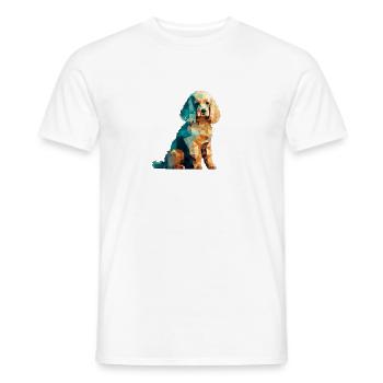 CANICHE - T-shirt homme - blanc - Devant - AI Model Male 178 dark (178cm)
