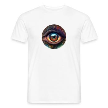 ŒIL TRIPPY - T-shirt homme - blanc - Devant - AI Model Male 178 dark (178cm)