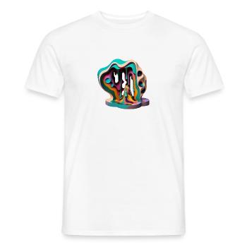 DRIPPY - Men's T-Shirt - white - Front - AI Model Male 178 dark (178cm)