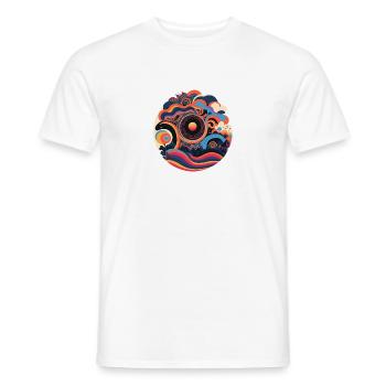 Naturlandschaft - Retro Art Design - Männer T-Shirt - Weiß - Vorne - AI Model Male 178 dark (178cm)