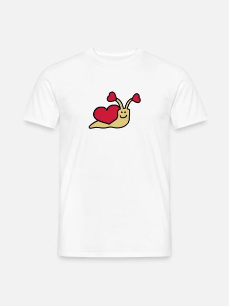 love_snail_3c - T-shirt homme - blanc