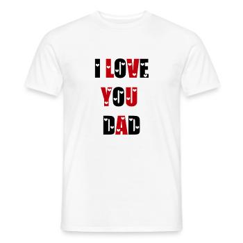 I Love You Dad - Men's T-Shirt - white - Front - AI Model Male 178 dark (178cm)