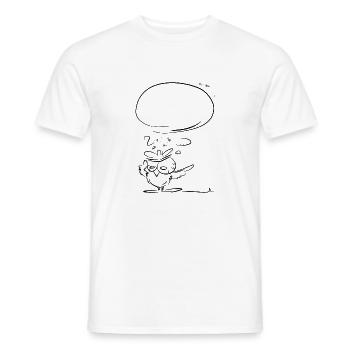 Eule fragend - Männer T-Shirt - Weiß - Vorne - AI Model Male 178 dark (178cm)